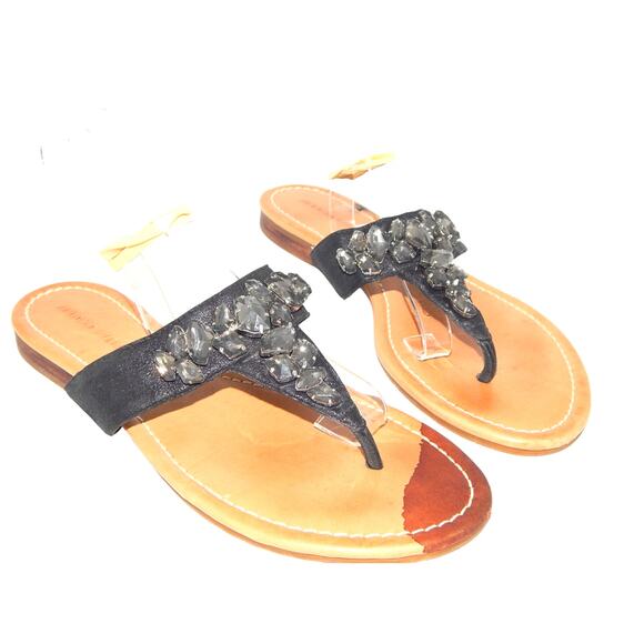 ANTONIO MELANI Shoes - Antoni Melani Women Blue Leather Rhinestone Sandal Size 8.5